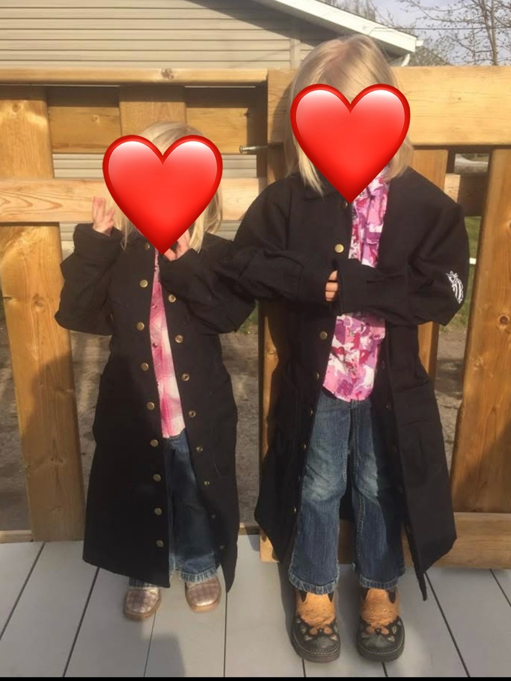 Kids Black 100% cotton western flap jacket - XS